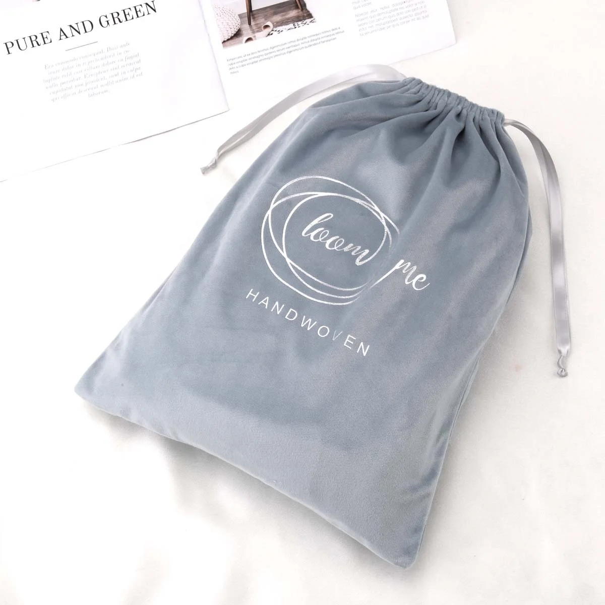 Free Sample Luxury Super Soft Velvet Bag For Handbag Hair Packaging Drawstring Clothes Hair Dryer Dust Velvet Pouch