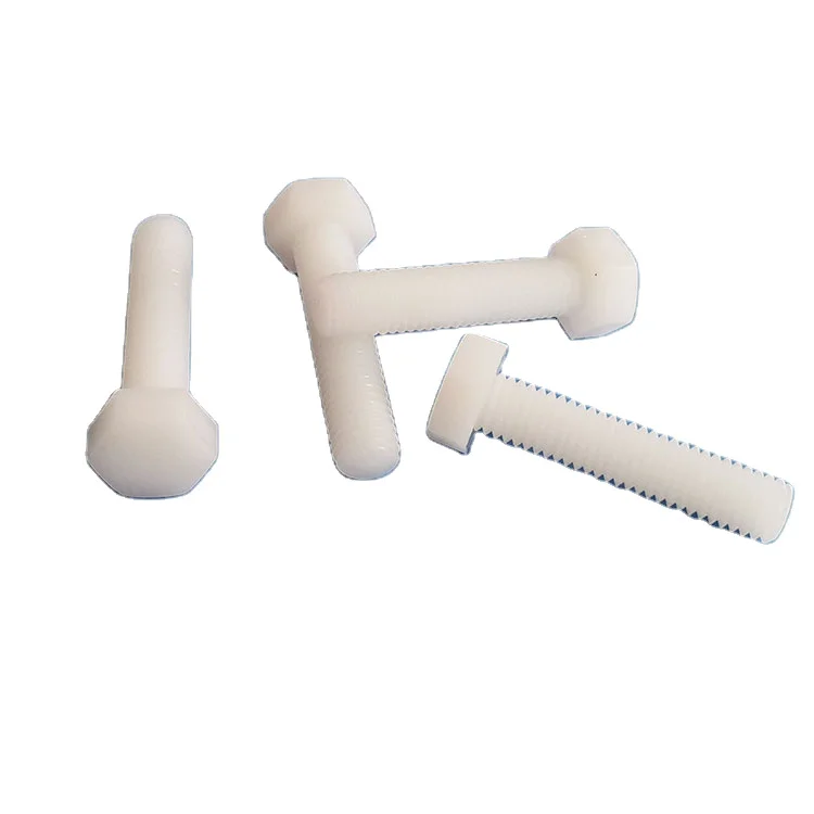 Nylon outer hexagon bolt Pa66 white plastic screw M8 * 35mm insulated