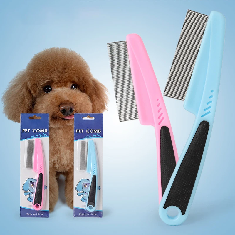 Lealoncat New Dog Cat Metal Steel Pin Grooming Cleaning Brush Hair Comb Lice Pet Flea Comb