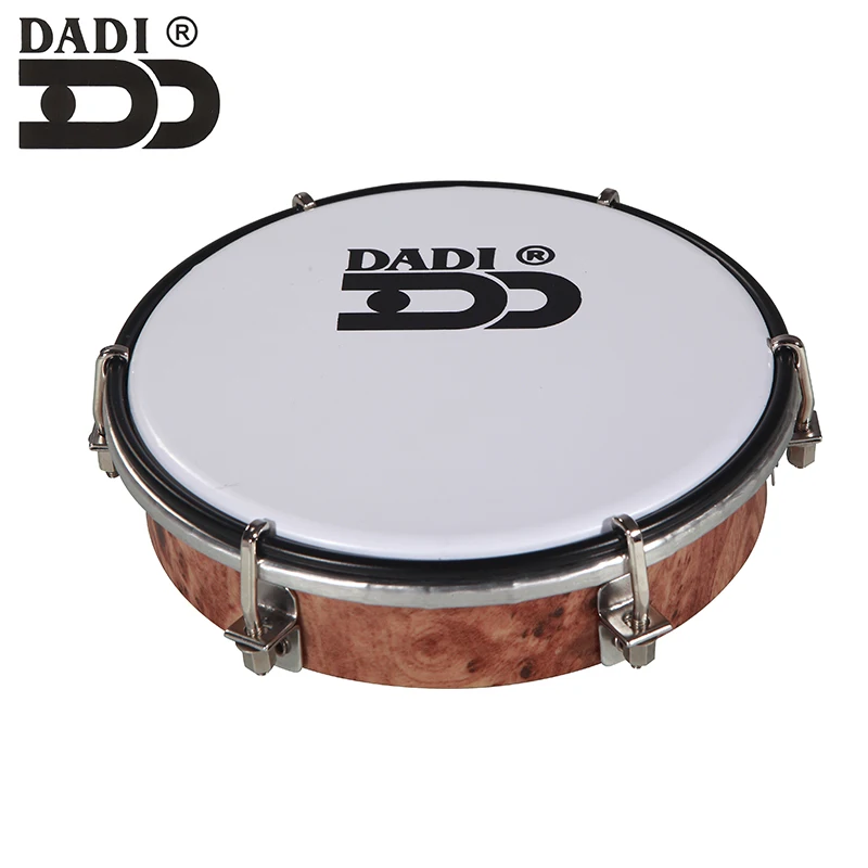 
musical instrument logo print wooden tunable 8 10 12 tambourine hand drum 