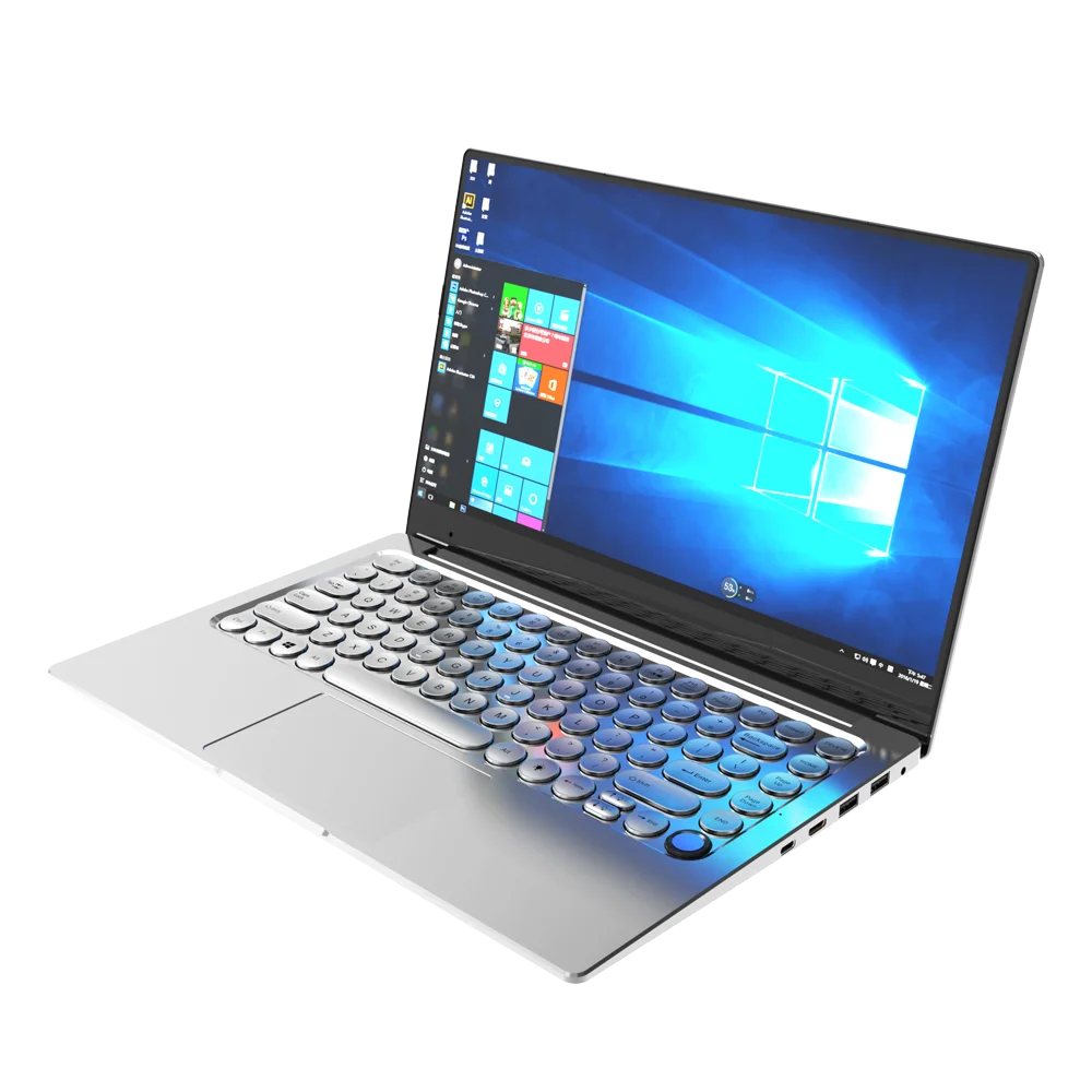 С экраном 14″ процессором Intel Celeron 3855U ноутбук Win 10 системы металла тонкий компьютер с подсветкой клавиатуры