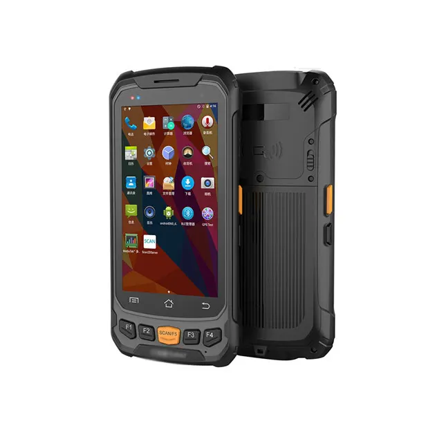UHF Android 5,1 портативный Rfid считыватель терминала Bluetooth 4,7 дюймов Большой экран терминал данных 1D сканер штрихкода 2d