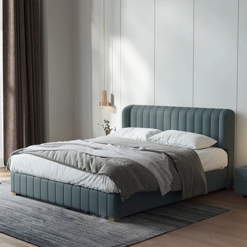 Factory Wholesale Modern Design Customizable Multifunction Single Queen Leather Storage Bed Frame