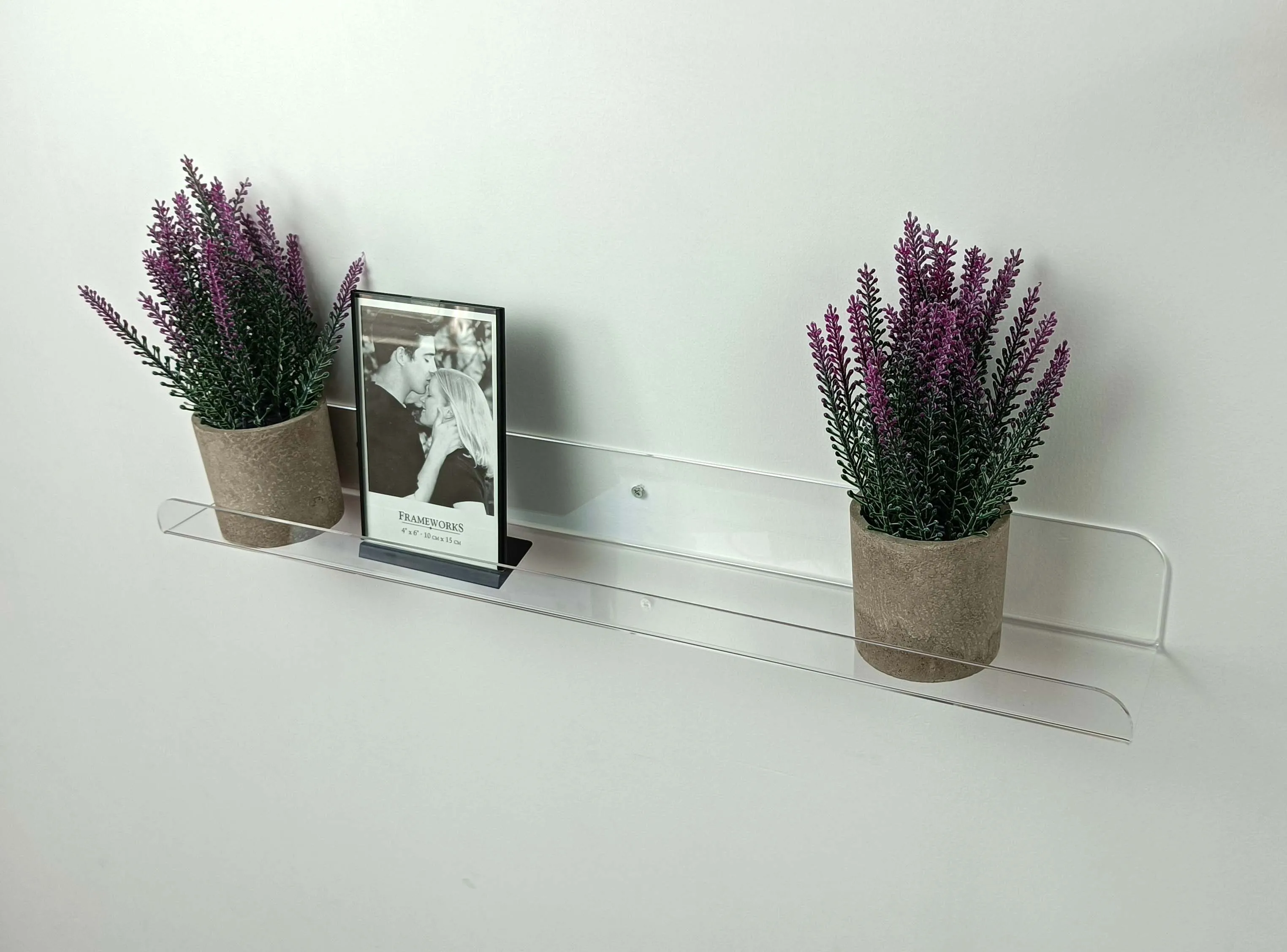 С выдвижной ручкой, размером 24 дюйма, сумка плавающие полки прозрачный акриловый полки Невидимый плавающий настенная полка книжная полка толщиной 3 мм Премиум книга дисплей полки