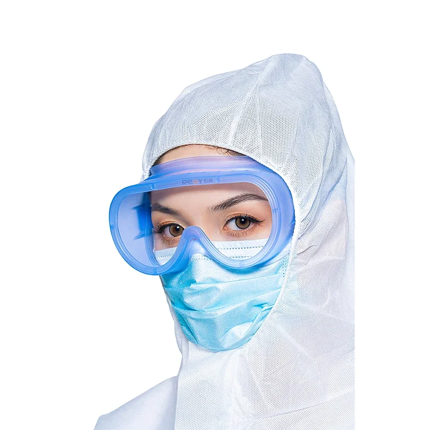 HD wide view protective glasses Anti-Splash Anti-Fog Goggles Eyewear Recycle Material soft to skin portable medical goggles
