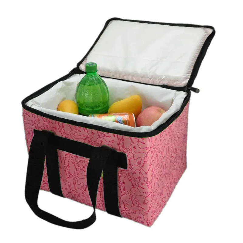 Promotional Cooler Lunch Bag Collapsible Insulated Lunch Box   For Camping Picnic Family Outdoor Activities