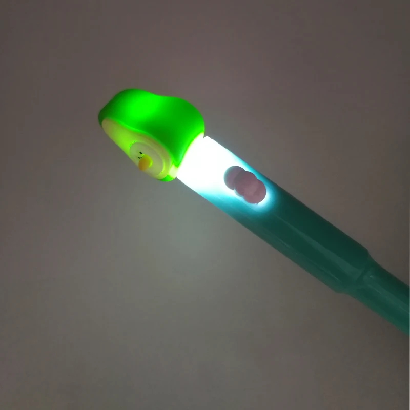 Kawaii Fruit LED Neutral Pen Cute Avocado Gel Pen 0.5mm Black Blue Ink Pen For Kids Gifts School Office Stationery Supplies