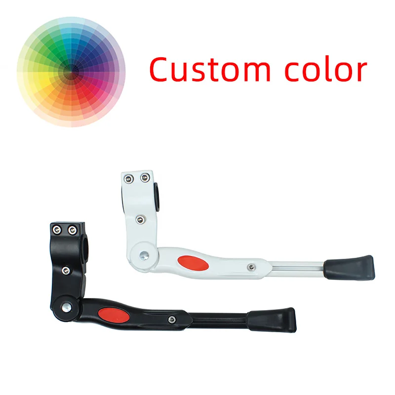 Bike Accessories Kickstand Bicycle Support Adjustable Length Fits Most - Black And White Hexagon Wrenches Esay To Mount Custom