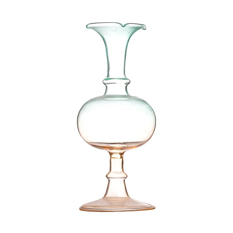 Пользовательские прозрачный конус стол стеклянная ваза для цветов дома посуда