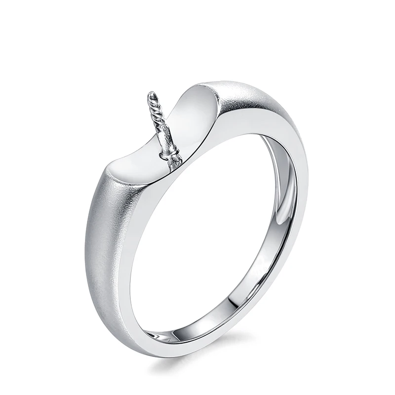 Factory direct  jewelry supply simple 925 sterling silver ring sand-blasting process southsea pearl ring for women
