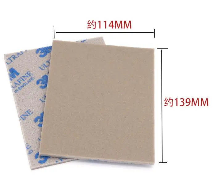2600 139mm x 114mm Flexible Foam Backing Abrasive Softback Sanding Sponge Pad For Surface Materials