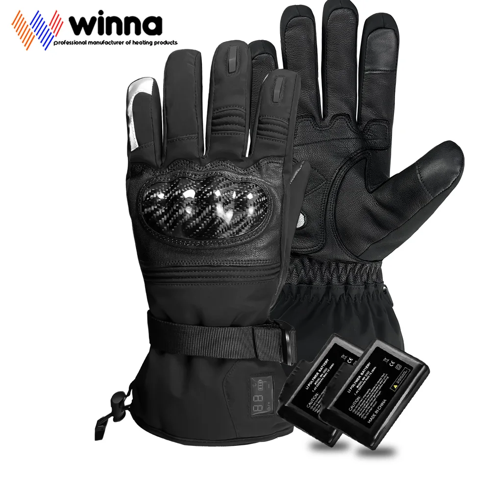 Factory outlet Rechargeable battery electric heated gloves waterproof warm snow snowmobile ski gloves