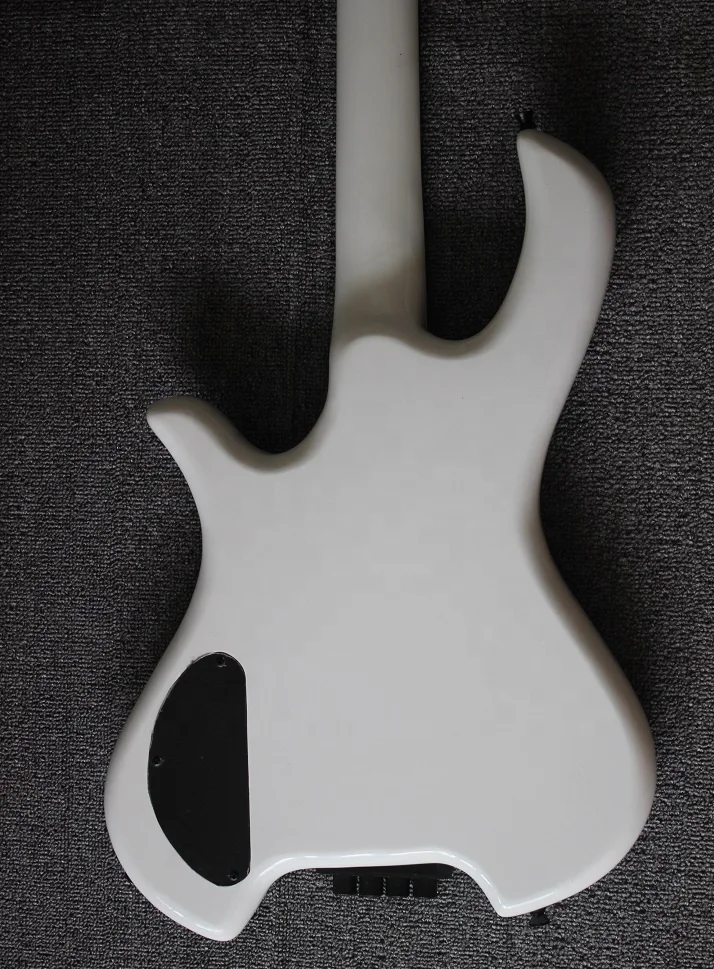 Weifang Rebon 4 string headless quilt maple  electric bass guitar in green colour