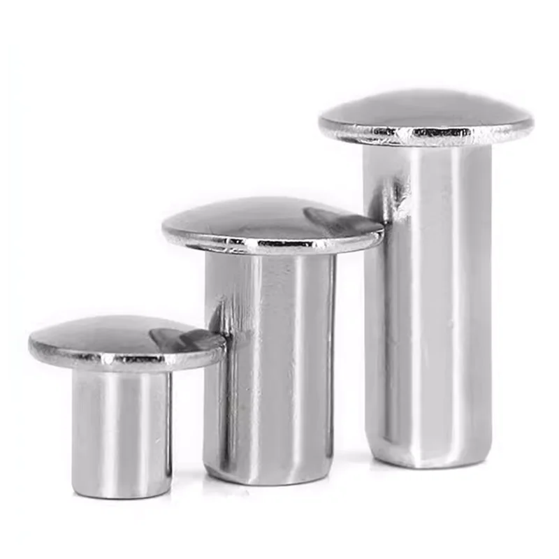 Remaches Rivet M4 Manufacturer Stainless Steel Solid Rivets Dome Mushroom Head Aluminum Punch Rivet GB1011 GB871 DIN674