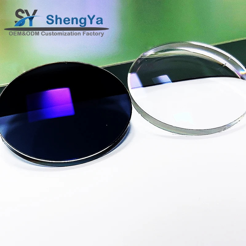 1.56 HMC Photochromic Blue Cut lens lensa optik manufactory lensa progresif UV420 pgx kacamata bulat atas lensa block biru