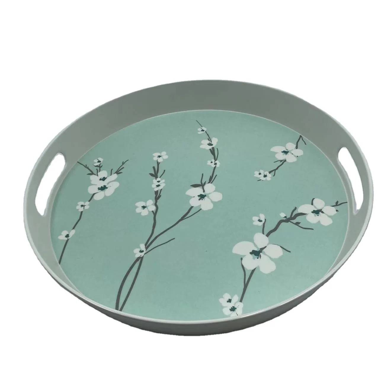 14 inch melamine round tray bamboo fiber melamine serving trays wholesale melamine breakfast tray