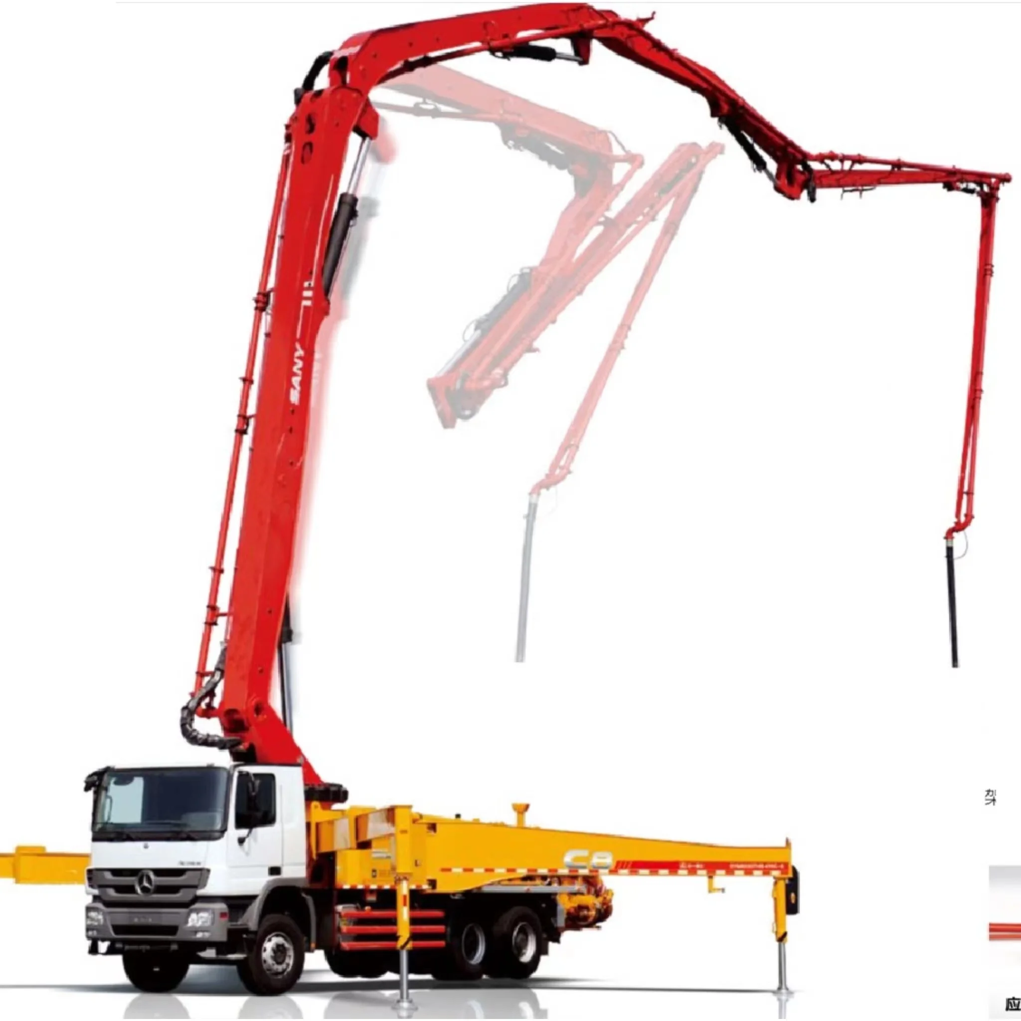High Quality Used Concrete Pump Truck SANY 560C-8 560C-10 56m Second Hand Concrete Pump Mounted Truck For Sale.
