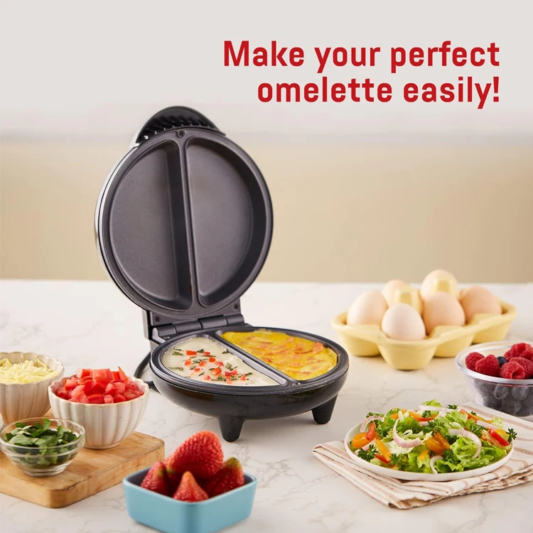 18 cm Electric Non-stick Omelet Maker Snack Pocket Maker Dessert Maker
