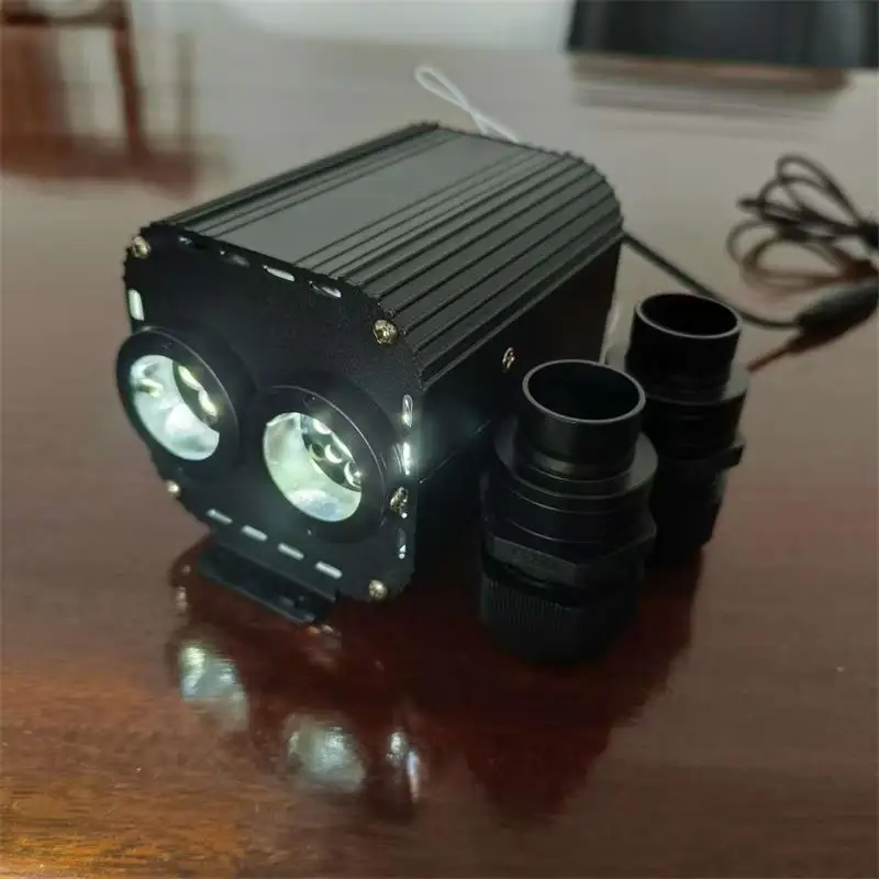 20W*2ports Twinkle RGBW RF remote dual heads fiber optic machine light source for fiber optic star ceiling for cinema and home