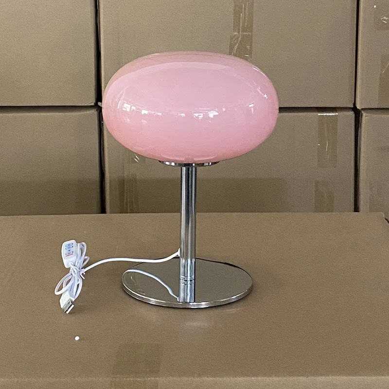 Bauhaus lampe de table candy lamp living room side bedroom donut glass korean sleeping table lamp for living room