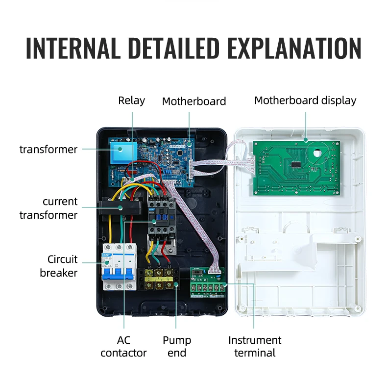 Intelligent 4kw 3 phase  submersible water pump motor controller for pump control