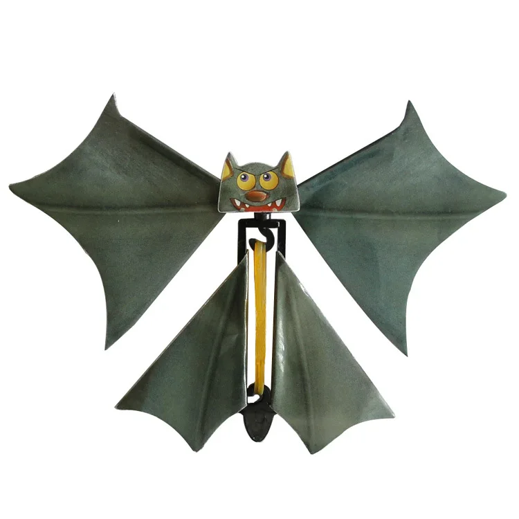Hot Selling Magic Prop Flying Bat Rubber Band Wind Up Paper Flying Bat Funny Surprise Prank Joke Magic Toy For Kids Children
