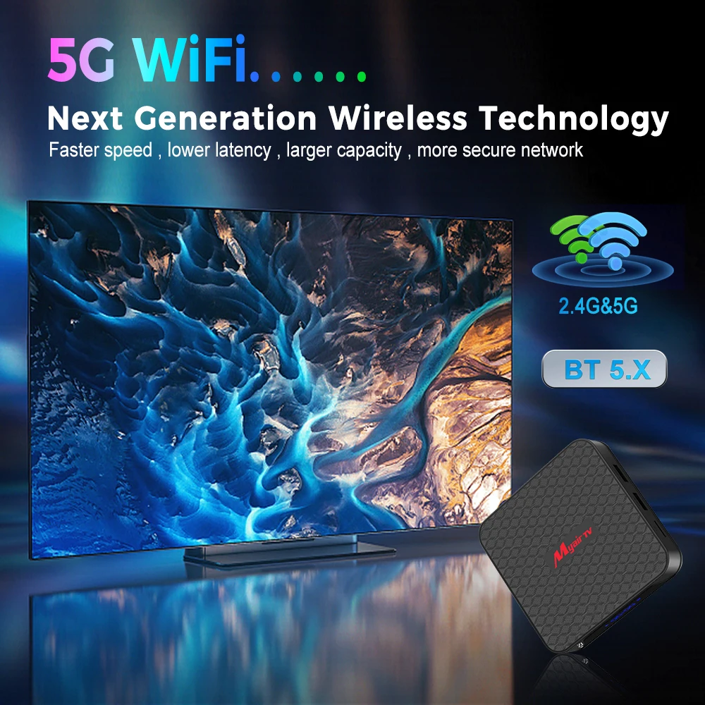 Newest Android tv box Android 10 4K Allwinner H313 ARM A53 Smart TV Box 2GB 16GB  AOSP system  IR/Voice remote control