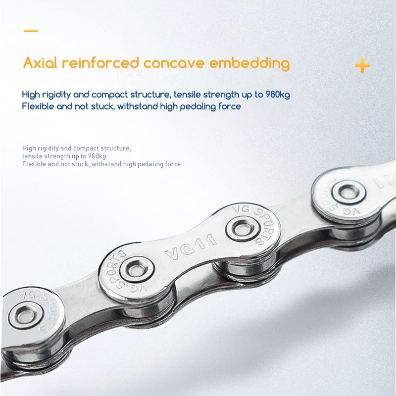 116 Links 8 9 10 11 Speed Bicycle Chain MTB Bike Electroplated Colorful /Silver Chain Road Bike Chains Part