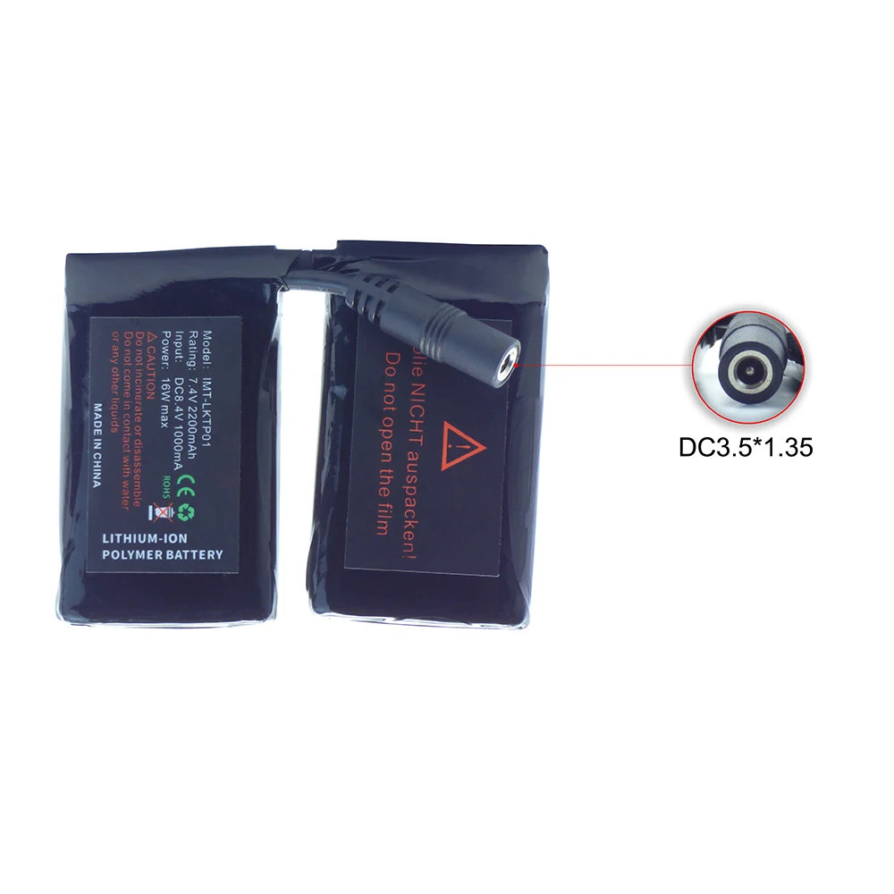 
High Quality 2200mAh 7.4V Li-Polymer Heated Battery for Gloves/Clothes 