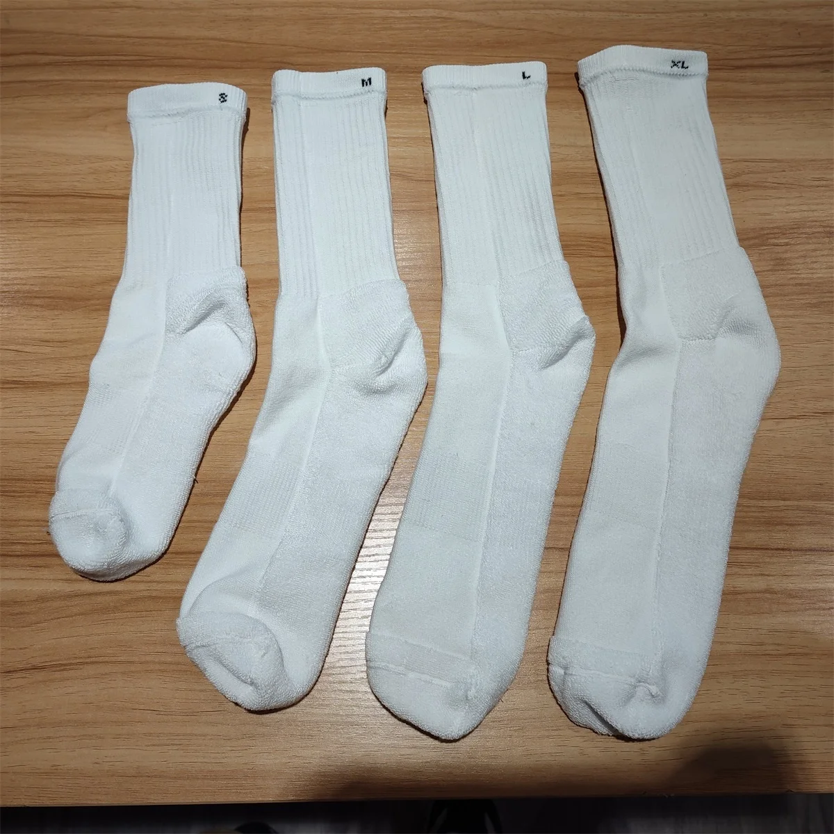 Custom sublimation polyester printing blank unisex crew men plain white socks