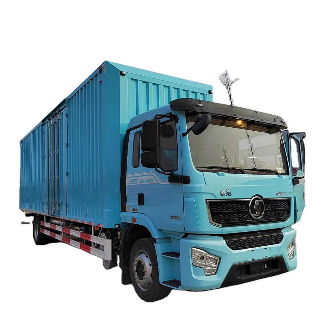 Good price light  blue 4*2  light truck 260hp 30cbm cargo box cargo truck chassis