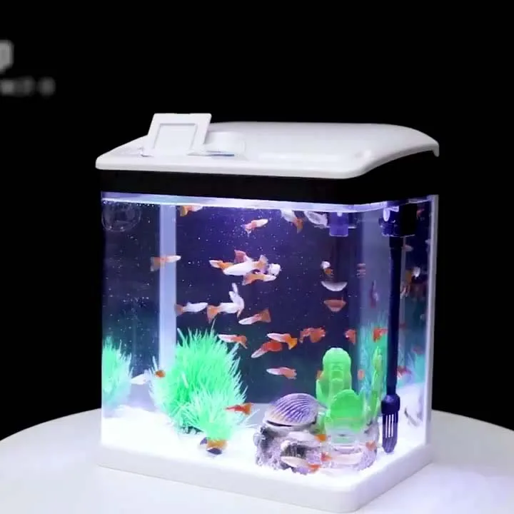 Living room coffee table top Landscaping aquarium mini fish tank clear table fish tank