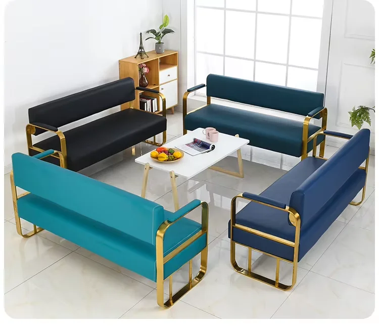 Hot Sale Modern Design Solon Waiting Chair Office Reception Hairdressing Bench Hospital Outdoor School Hotel Hall Mall Gym Salon