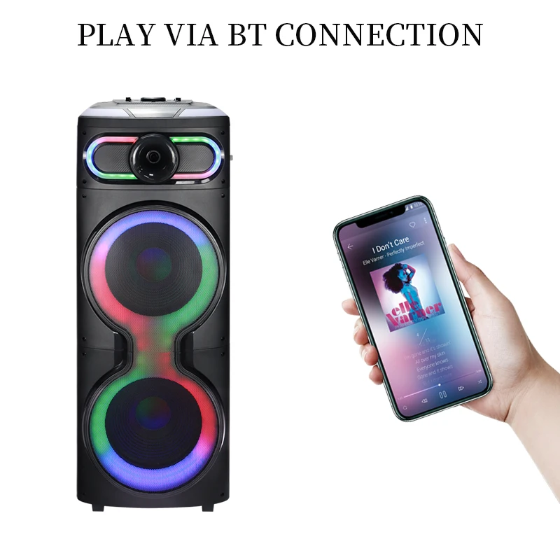 PA System Speakers Blue-tooth Dual 12inch Pro Audio Active Party Stereo Portable Wireless Outdoor Speaker Caixa De Som Portatil