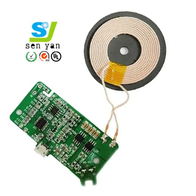 Изготовленный на заказ Usb C Qi Беспроводное зарядное устройство для мобильных устройств Pcb монтажный сервис производитель Type-C быстрой зарядки сотового телефона печатью монтажная
