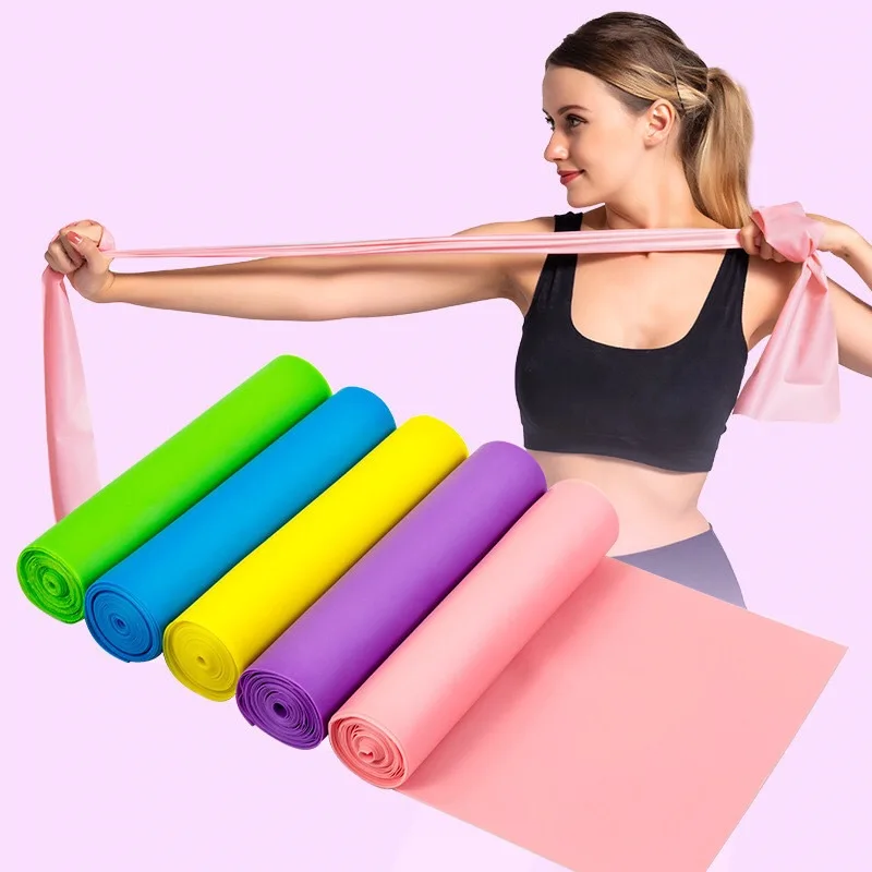 Wholesale Professional Exercise Resistance Bands Long Natural Latex Elastic Bands for Yoga Pilates Strength Training