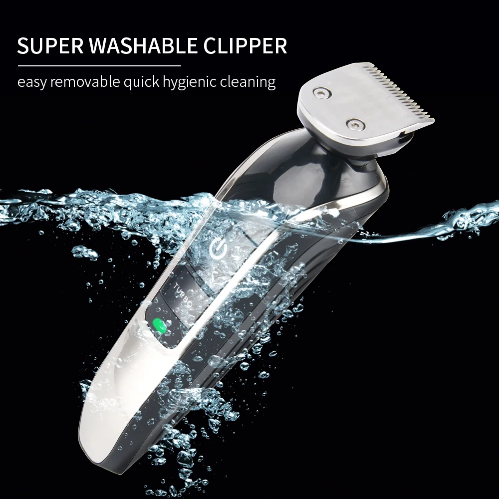 PRITECH Waterproof IPX7 3 in 1 Multifunctional Cordless Professional Electric Hair Clipper