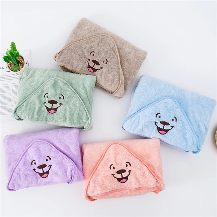 
high quality wholesale market 100% cotton large towel coton big white custom baby hooded bath towels 