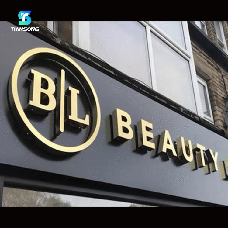 High quality 3D Illuminated Logo Commercial Embossed Letter For Building Front Led Backlit Letter Sign
