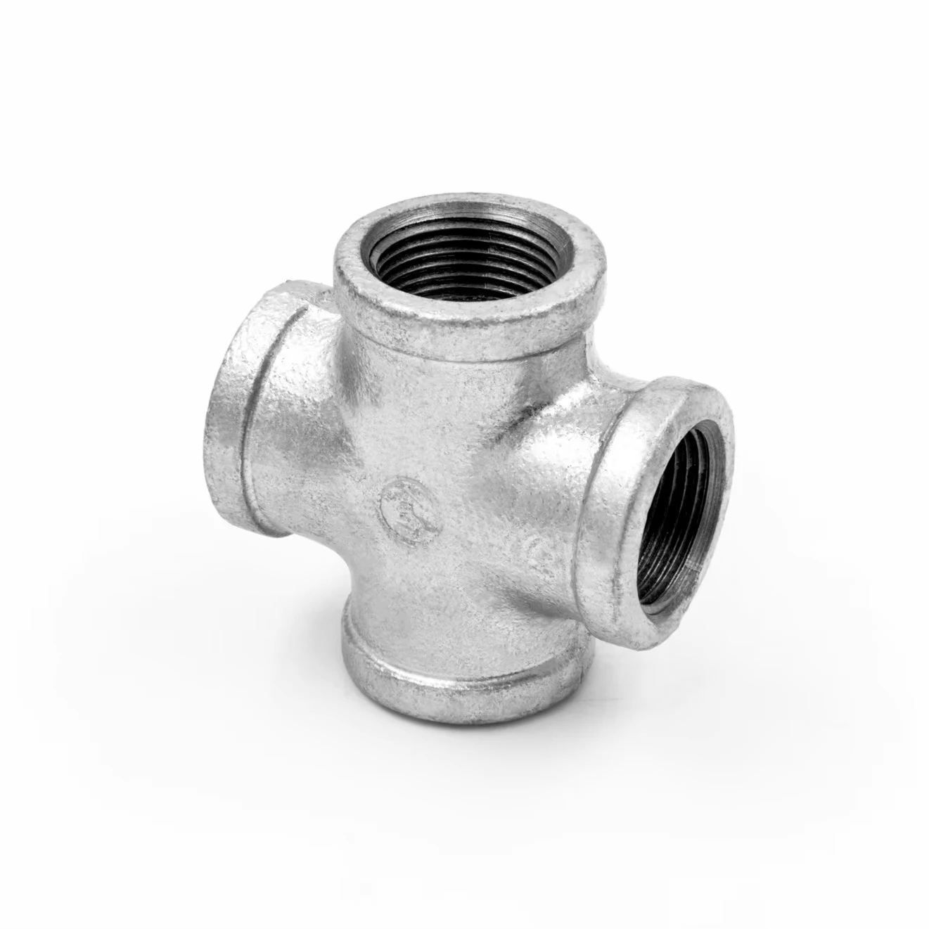 Wholesale GI Pipe Fittings Hot Dip Galvanized Cross For Oil Gas Water Industrial
