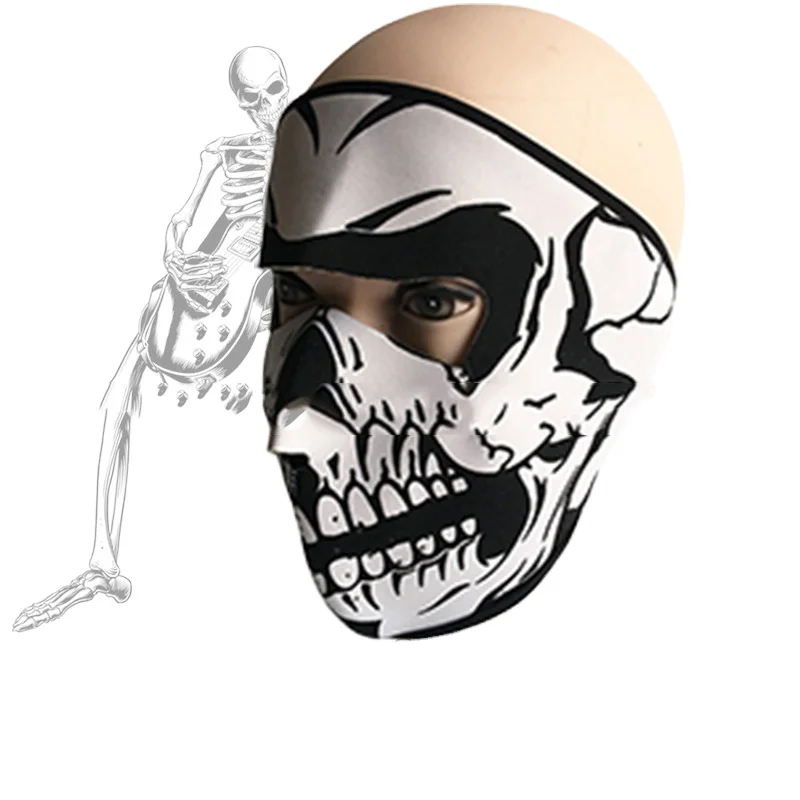 Уличное Велосипедное ветрозащитное теплое устройство M ask, привидение Ghostface, оборудование для половины лица с индивидуальным рисунком, оптовая продажа
