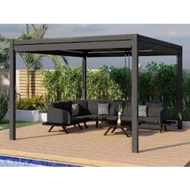 Электрическая алюминиевая беседка, беседка, открывающаяся жалюзи