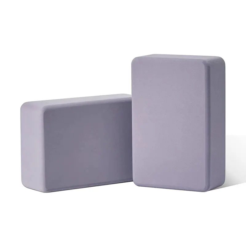 HuaYi Factory Wholesale Color And Logo High Density Recycled Yoga Brick Solid Color Eva Foam Yoga Block Soft
