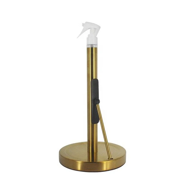 Countertop Kitchen Tabletop One Hand Tear Paper Roll Holder Kitchen Paper Towel Holder With Spray Bottle