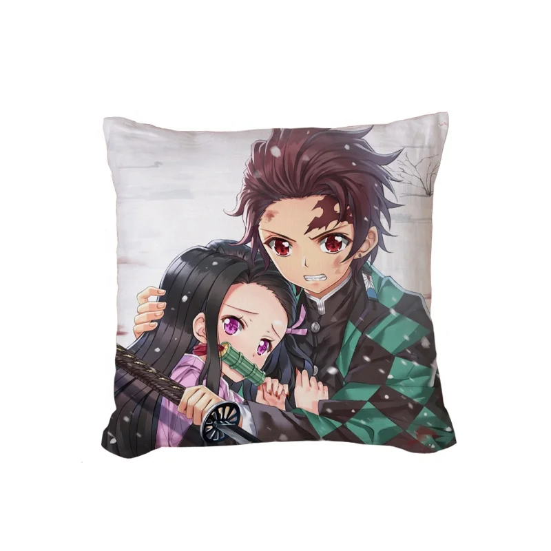 Аниме Чехол для подушки 45*45 см, чехол для подушки с молнией, сублимационный чехол для подушки