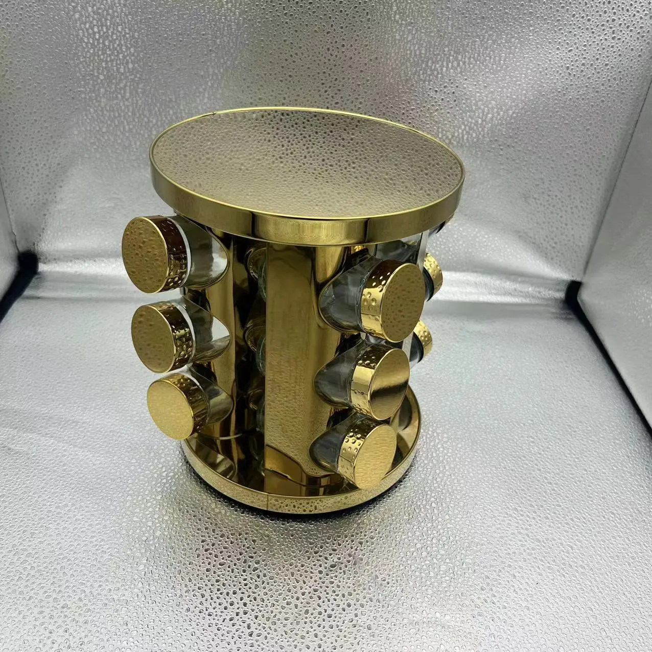 Rotating Spice Rack Kitchen Household 360 Degree Round Spice Rack Countertop Oil Salt Sauce Vinegar Sugar Seasoning Jar