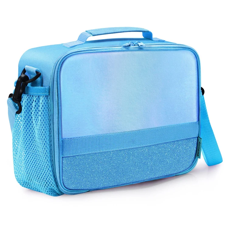 Kids crossbody insulated bags bling bling lonchera personalized wholesale price insulated lunch kid cooler bag