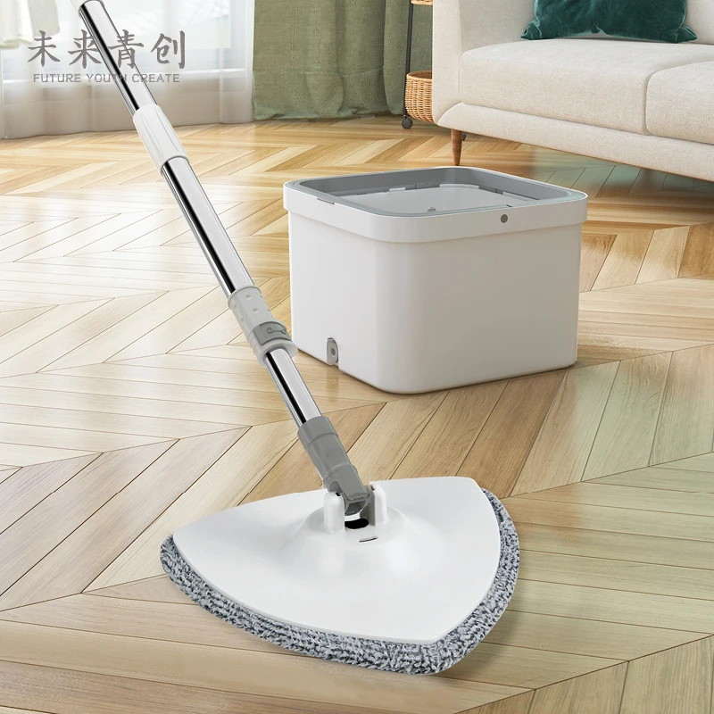 Best Selling 360 Rotate Triangle Flat Mop Microfiber Clean Magic Floor Home Household Mop with Bucket