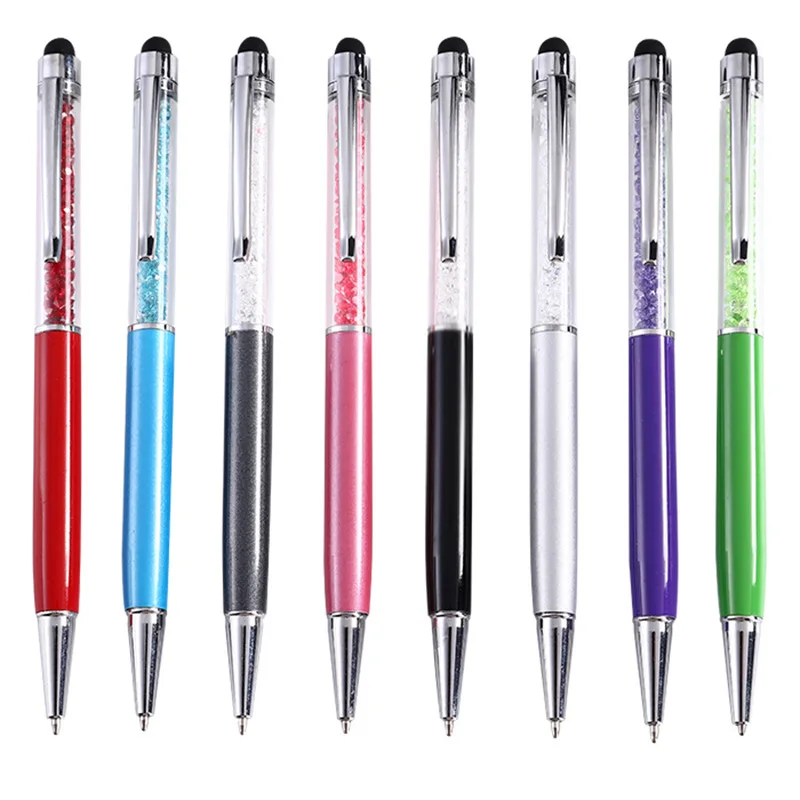 Promotional New style Metal ballpoint Advertising Stylus Crystal Pen Roller Ballpoint Pen for Gifts