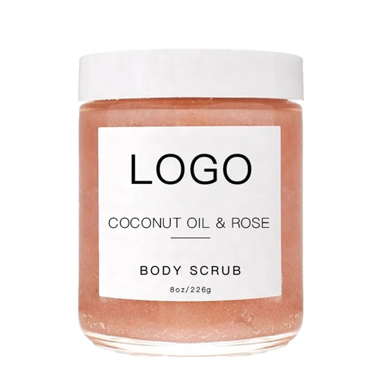 OEM Wholesale Gentle Exfoliation Moisturizing Nourishing Coconut & Rose Scented  Body Scrub